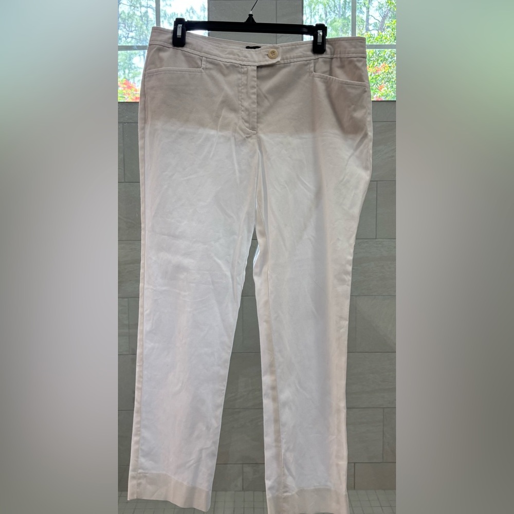 Talbots White Textured Pants